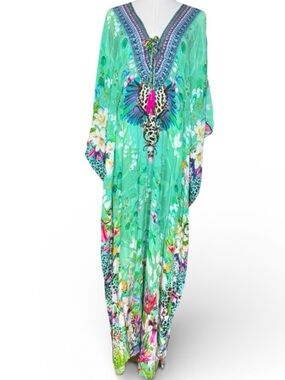 Viscose Silk Kaftan – Size Small, Manish Vaid Embellished
